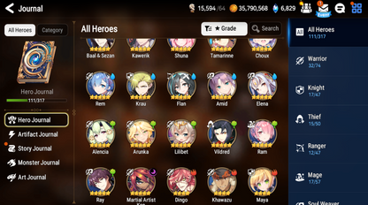 [Global] Epic 7 Seven Martial Artist Ken Jack Rem Amid + Name Starter Account-Mobile Games Starter