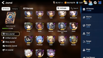 [Global] Epic 7 Seven Navy Captain Landy + ~30 ML summon + Name Starter Account-Mobile Games Starter