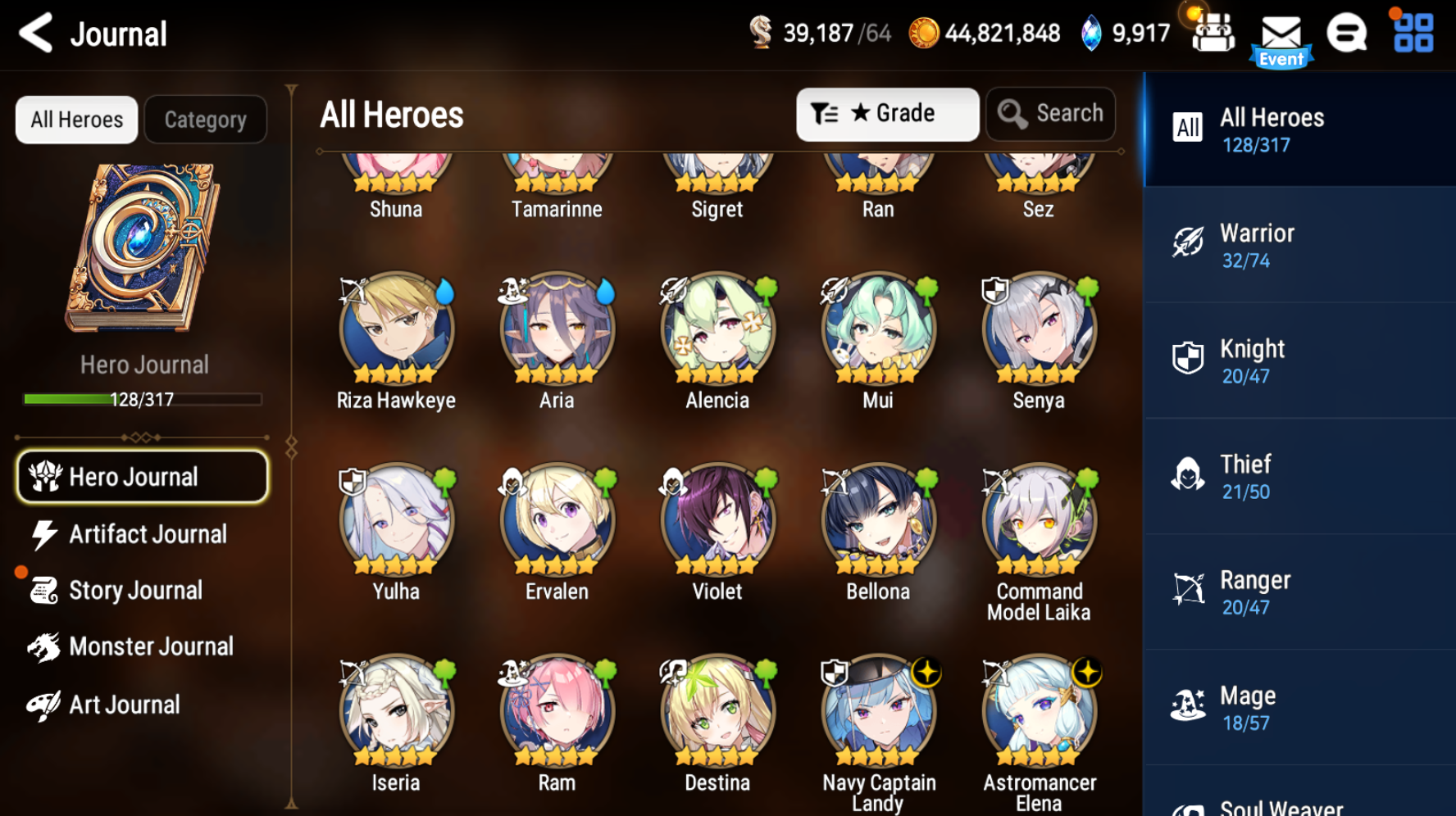 [GLOBAL] Epic 7 Seven Navy Captain Landy Astromancer Elena + 43 ML pulls +Name Starter Account-Mobile Games Starter