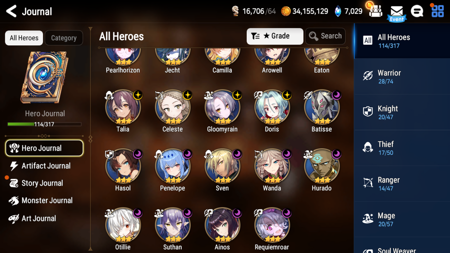 [Global] Epic 7 Seven Navy Captain Landy Rimuru Desert Jewel Basar + ML Mystics summon + Name Starter Account-Mobile Games Starter