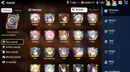 [Global] Epic 7 Seven New Moon Luna Faithless Lidica Rimuru Amid + Name Starter Account-Mobile Games Starter