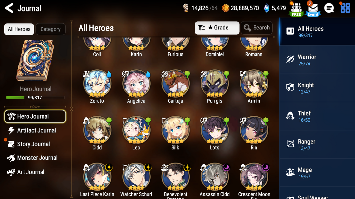 [Global] Epic 7 Seven Rem Fairytale Specter Tenebria Maid Chloe Roy + Name Starter Account-Mobile Games Starter