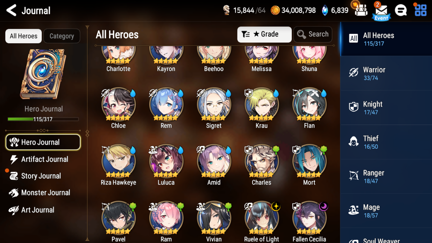 [Global] Epic 7 Seven Rem Fallen Cecilia Ruele of light Amid Angel of Light Angelica +Name Starter Account-Mobile Games Starter