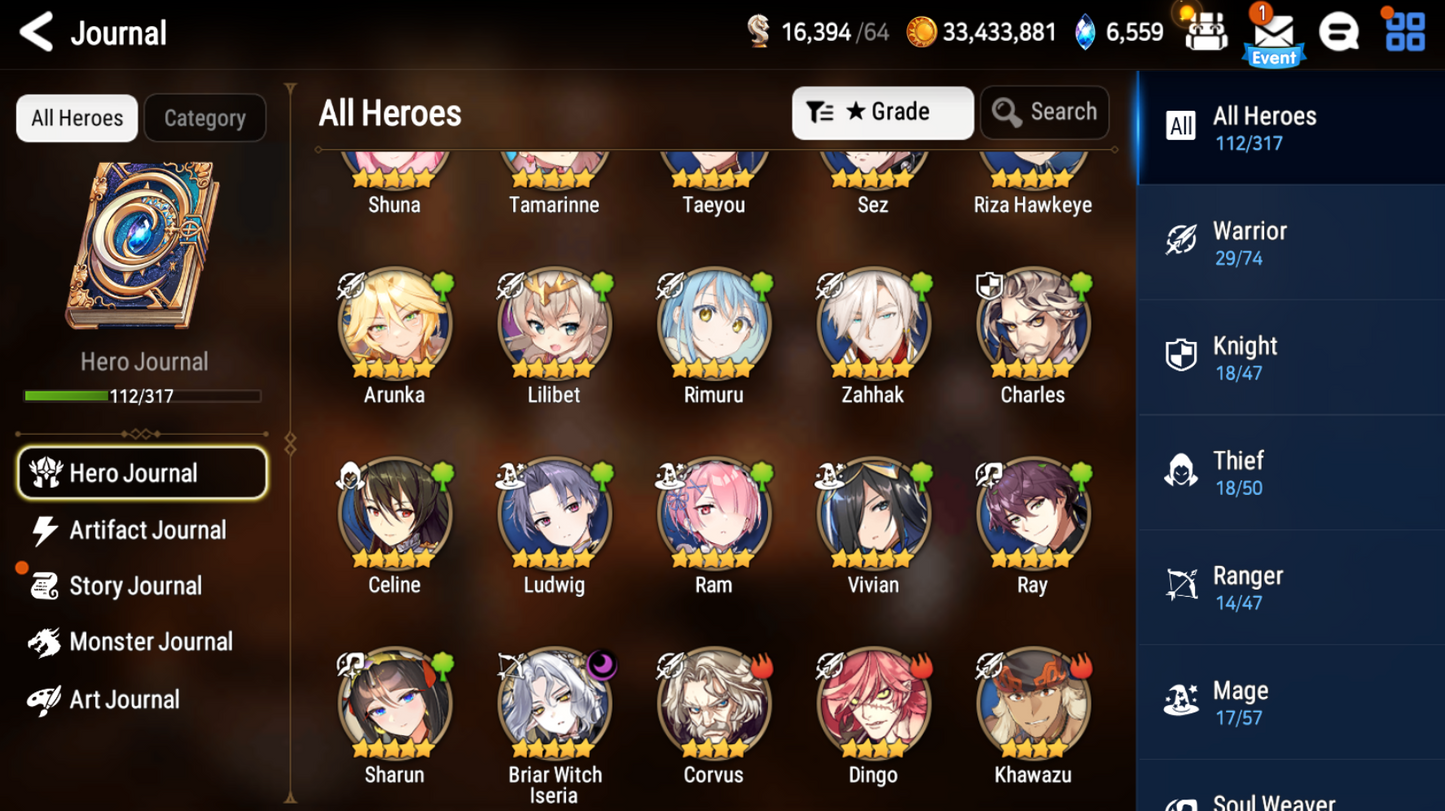 [Global] Epic 7 Seven Rimuru Briar Witch Iseria + Mystics ML pulls + Name Starter Account-Mobile Games Starter