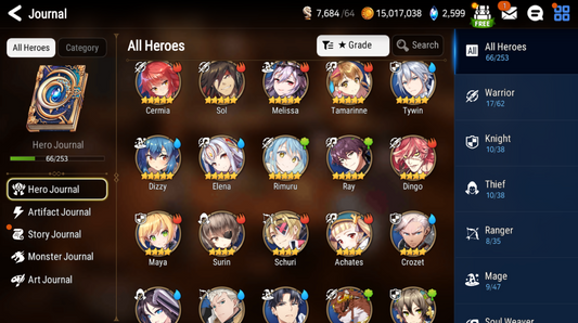 [Global] Epic 7 Seven Rimuru + Dizzy + ML Mystics pulls + Name Starter Account-Mobile Games Starter