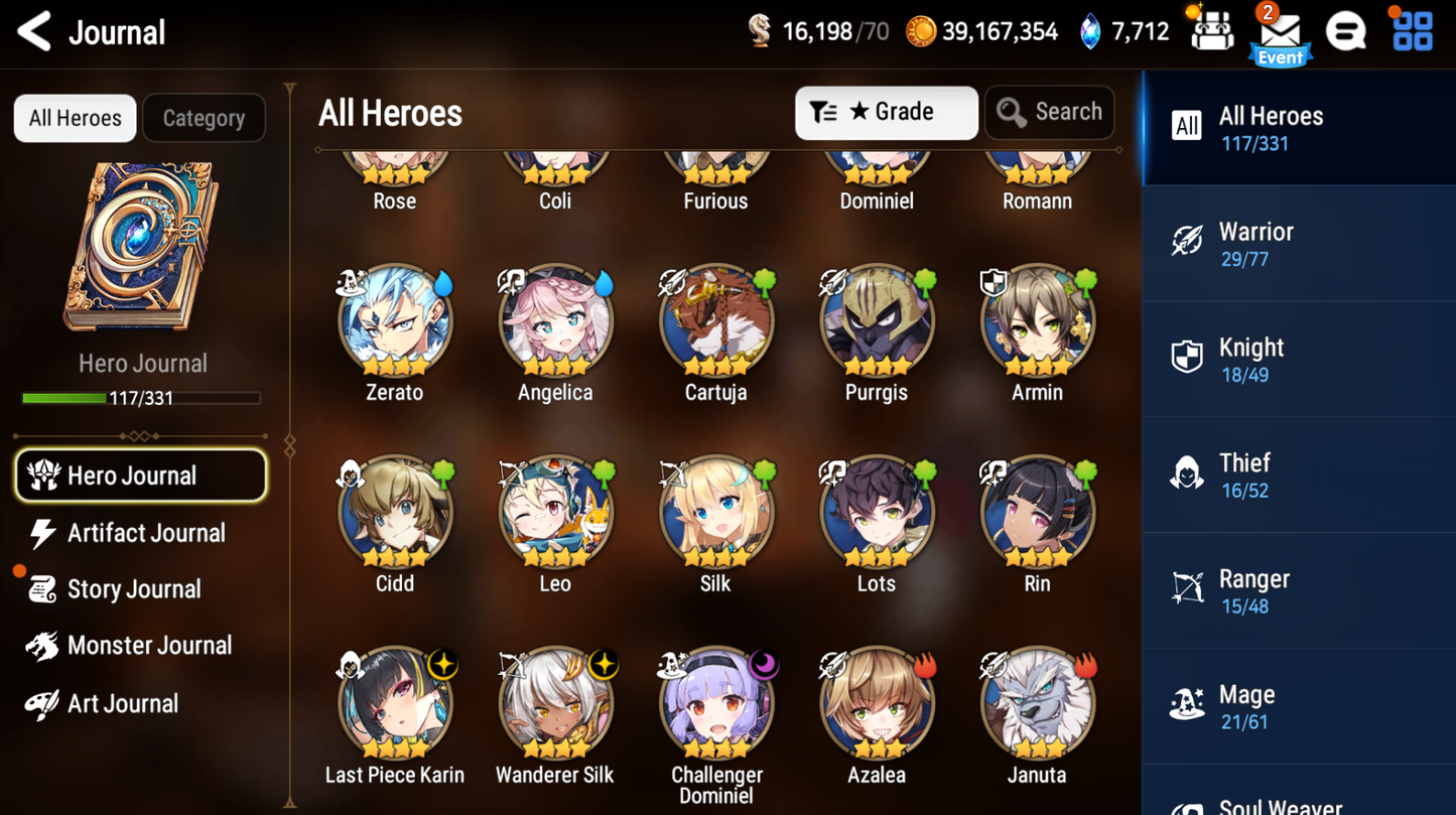 [Global] Epic 7 Seven Rimuru Fairytale Tenebria Maid Chloe New Moon Luna +ML pulls +Name Starter Account-Mobile Games Starter