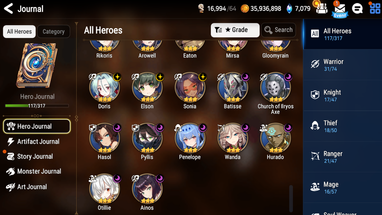 [Global] Epic 7 Seven Rimuru Rem Judge Kise + pulls + Name Starter Account-Mobile Games Starter