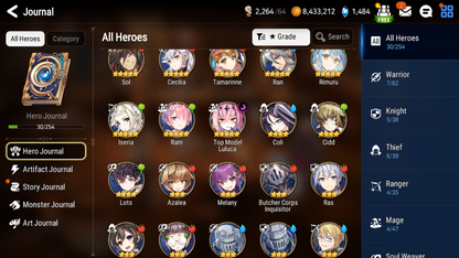 [Global] Epic 7 Seven Rimuru Top Model Luluca + Name Aged Starter Account-Mobile Games Starter