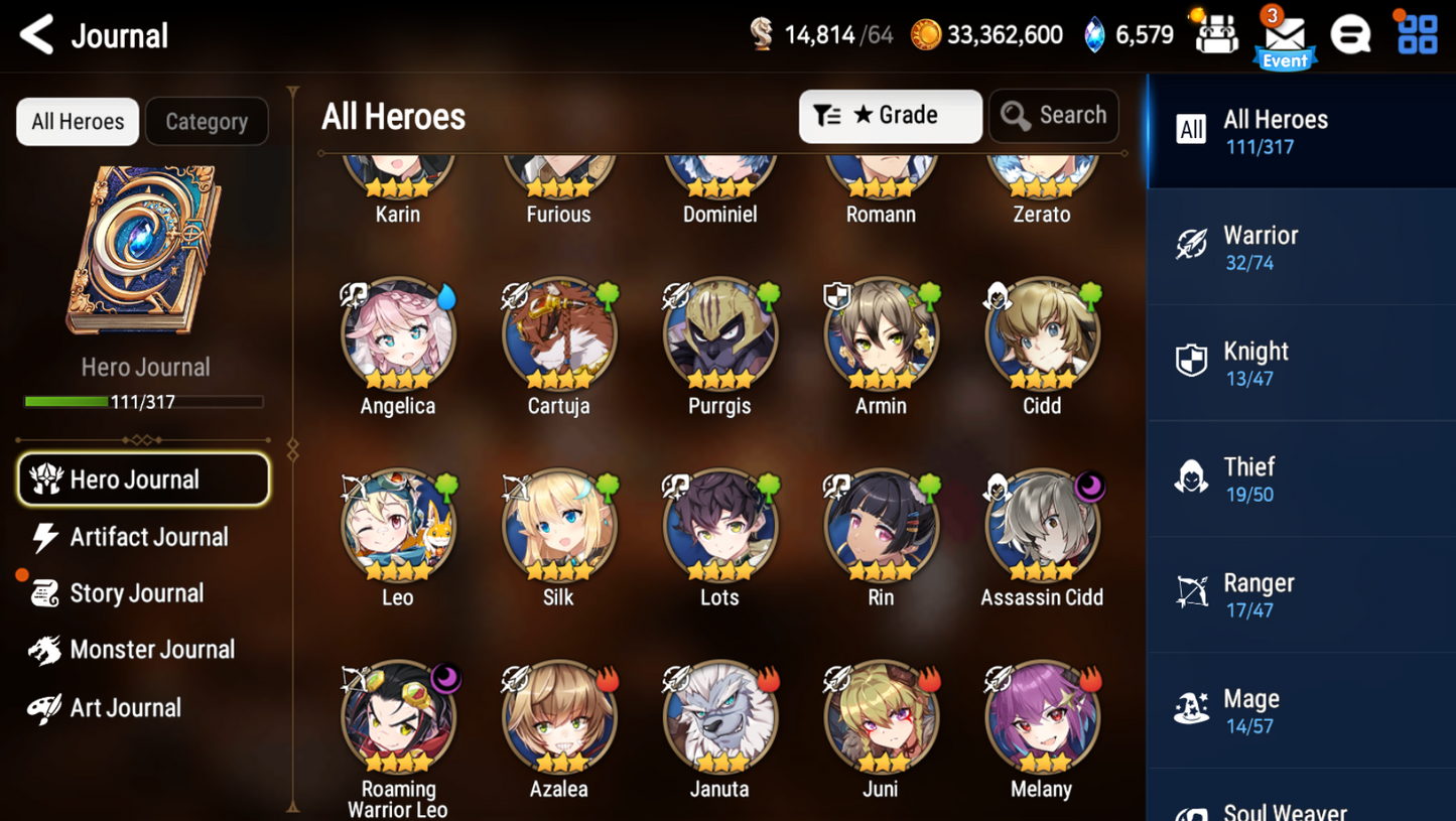 [Global] Epic 7 Seven Rimuru+artifact Rem Remnant Violet + Name Starter Account-Mobile Games Starter