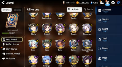 [Global] Epic 7 Seven Rimuru+artifact Rem Remnant Violet + Name Starter Account-Mobile Games Starter