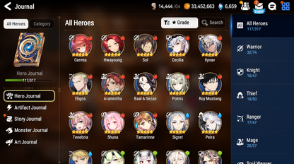 [Global] Epic 7 Seven Roy Mustang Little Queen Charlotte Angel of Light Angelica + Name Starter Account-Mobile Games Starter