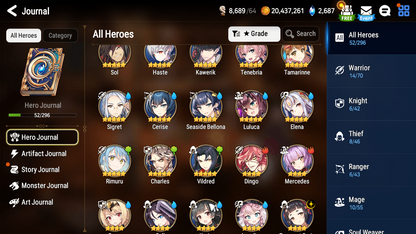 [GLOBAL] Epic 7 Seven Seaside Bellona Cerise Rimuru + ML Mystics Pulls + Name Aged Starter Account-Mobile Games Starter