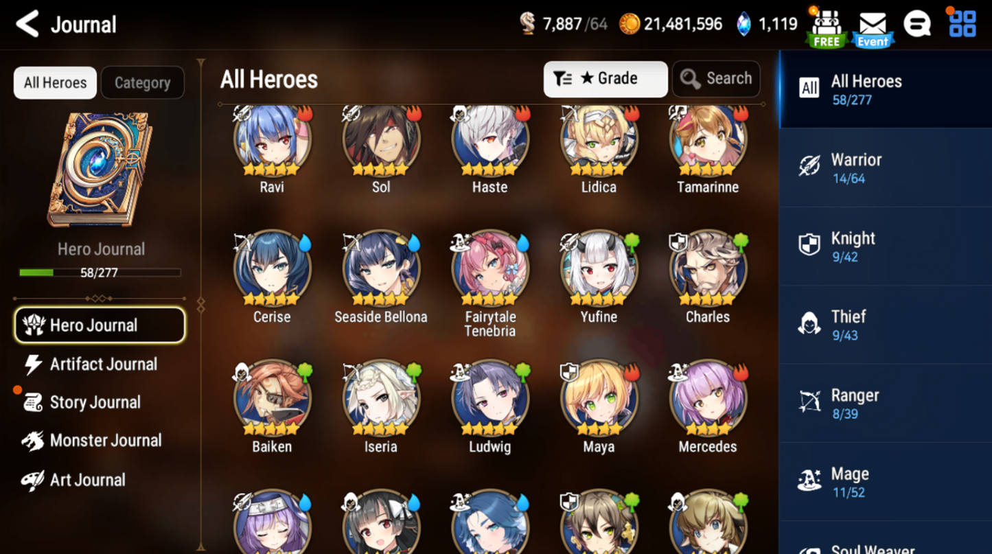 [GLOBAL] Epic 7 Seven Seaside Bellona Fairytale Tenebria Baiken Cerise + ML Mystics Pulls Aged Starter Account-Mobile Games Starter