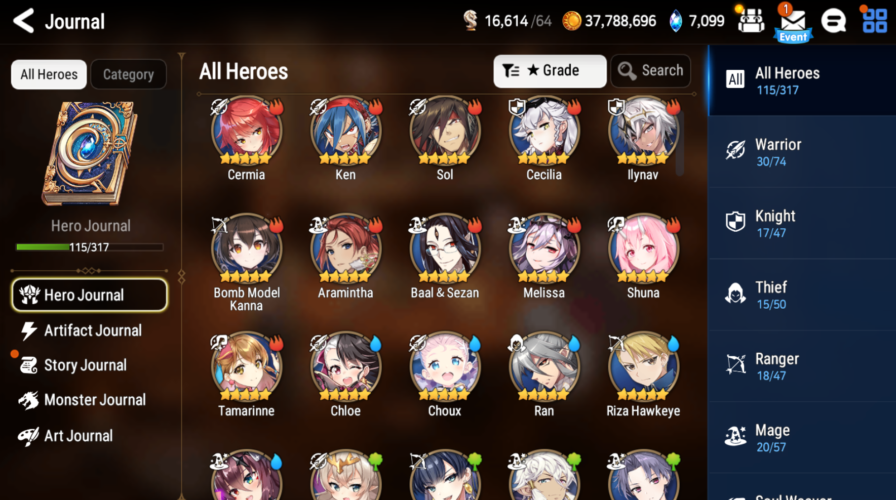 [Global] Epic 7 Seven Specter Tenebria Maid Chloe Ocean Breeze Luluca+ Name Starter Account-Mobile Games Starter