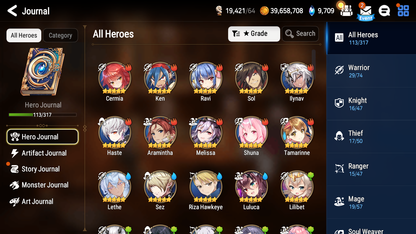 [Global] Epic 7 Seven Straze Lethe+ artifact Tamarinne Starter Account-Mobile Games Starter