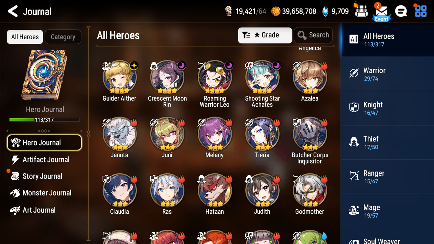 [Global] Epic 7 Seven Straze Lethe+ artifact Tamarinne Starter Account-Mobile Games Starter