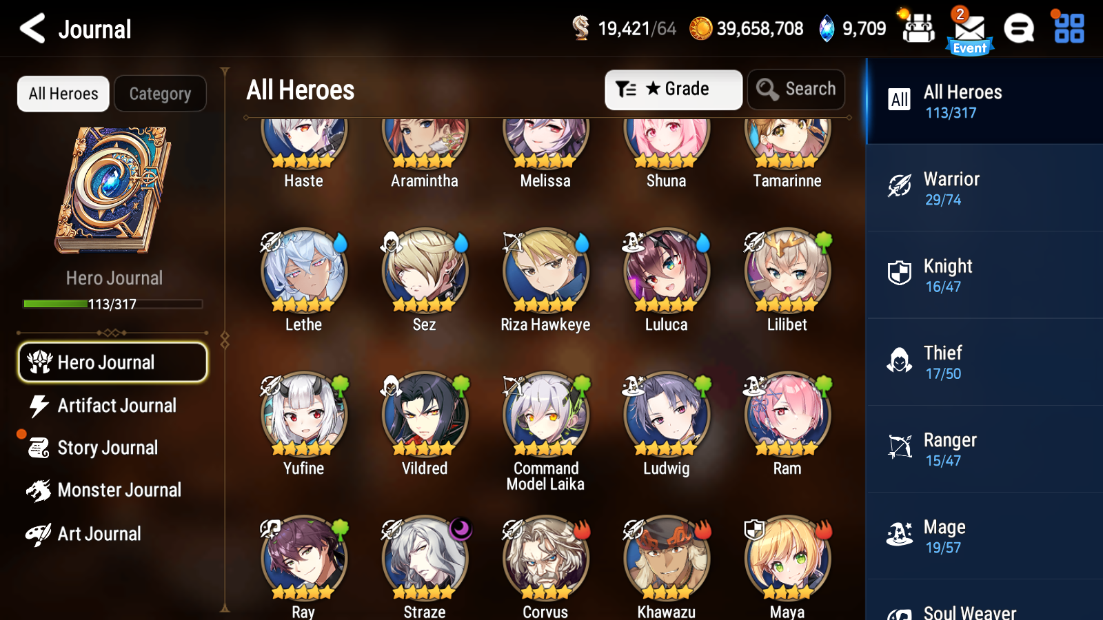 [Global] Epic 7 Seven Straze Lethe+ artifact Tamarinne Starter Account-Mobile Games Starter