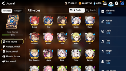 [Global] Epic 7 Seven Zio Straze + ML pulls Starter Account-Mobile Games Starter