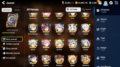 [Global] Epic 7 Seven Zio Straze + ML pulls Starter Account-Mobile Games Starter