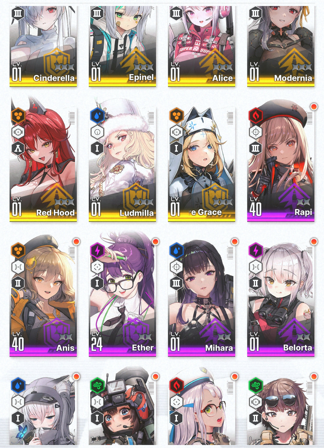 [GLOBAL] GODDESS OF VICTORY NIKKE 15SSR Red Hood+Skin+Cinderella+Modernia+Dorothy+Tia+Naga+Noah+Noise++ starter account-Mobile Games Starter