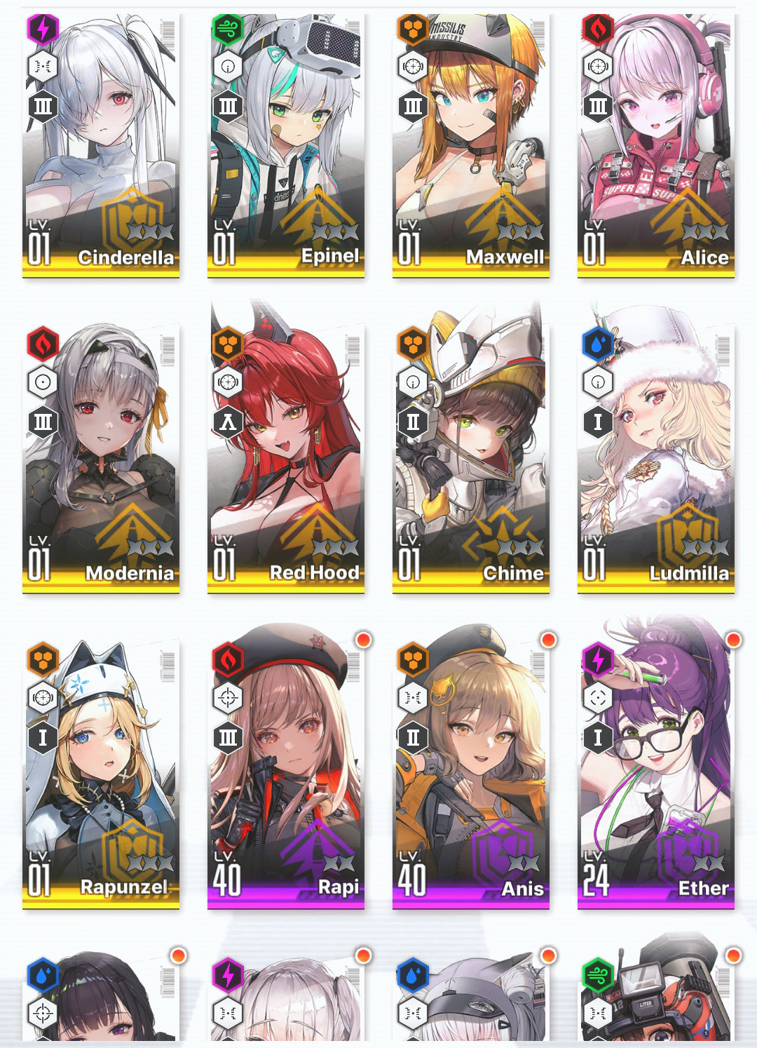[GLOBAL] GODDESS OF VICTORY NIKKE 17SSR+Pity Red Hood+Skin+Cinderella+Modernia+Dorothy+Tia+Naga+Noah+Noise++ starter account-Mobile Games Starter