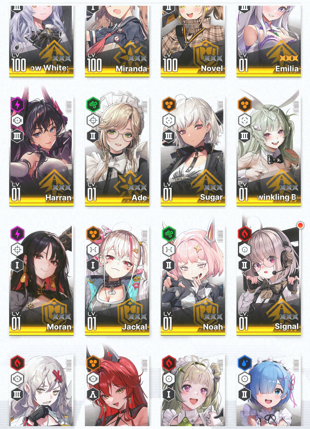 [GLOBAL] GODDESS OF VICTORY NIKKE 18SSR MLB 4 Emilia+Rem+skin+Ram+Red Hood+Harran+Moran+Noah+Yulha+Bunny Soda+ starter account Re:Zero-Mobile Games Starter