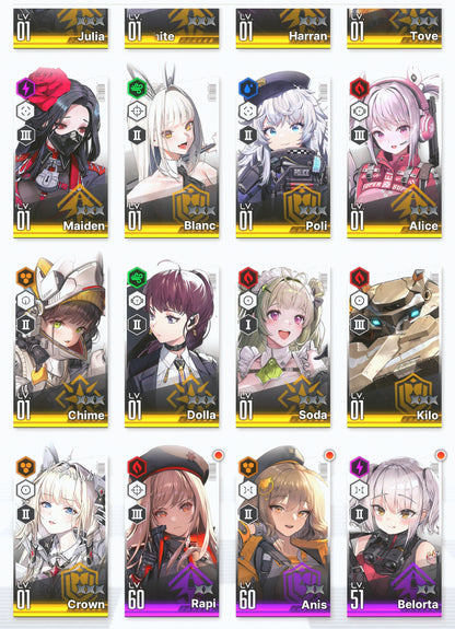 [GLOBAL] GODDESS OF VICTORY NIKKE 18SSR MLB 4X Modernia+Crown+Harran+Blanc+Volume+Alice+ starter account-Mobile Games Starter
