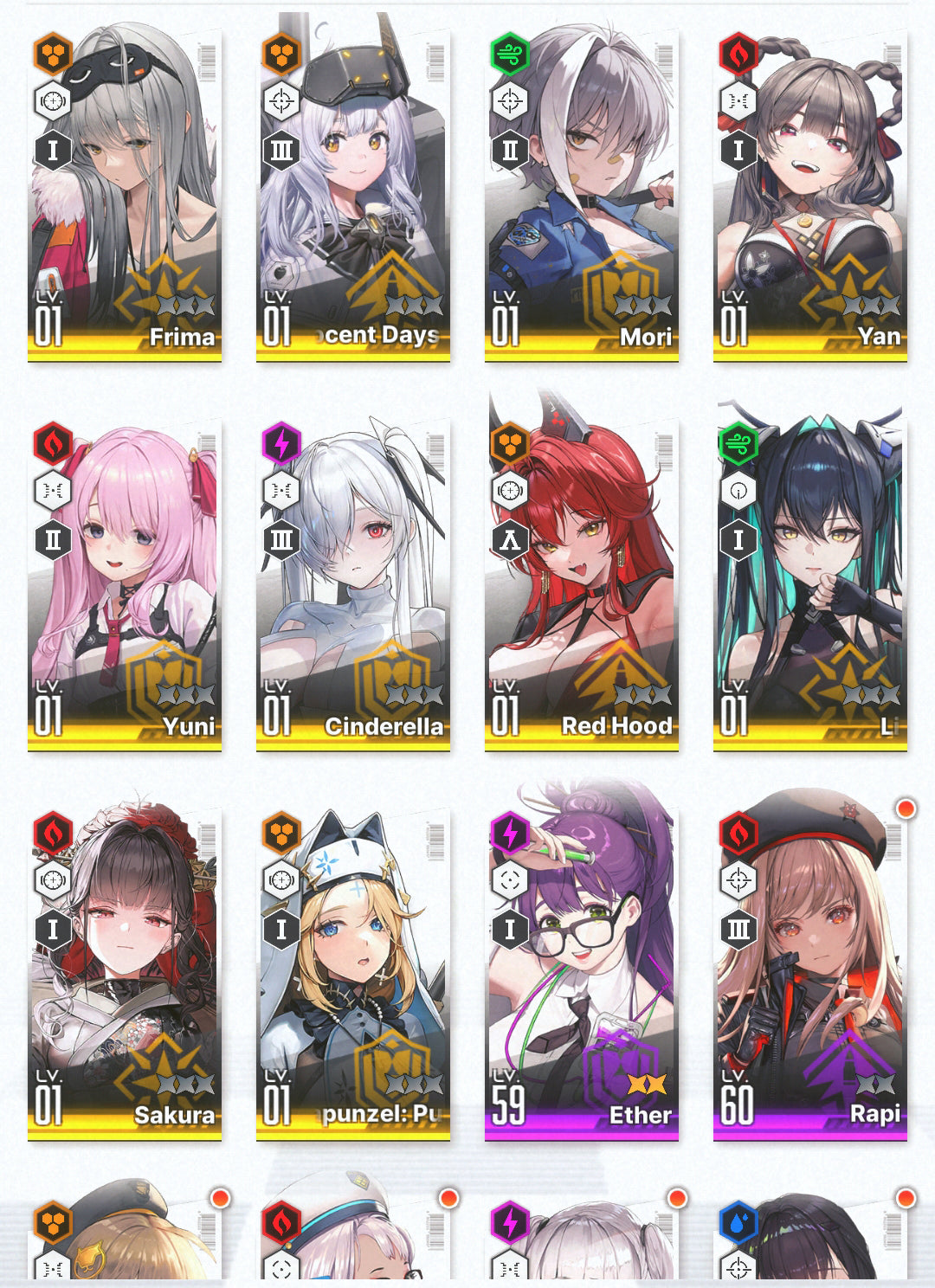 [GLOBAL] GODDESS OF VICTORY NIKKE 18SSR Modernia+skin+Little Mermaid+Dorothy+Red Hood+Skin+Cinderella+Noir+Noah+Volume++ starter account-Mobile Games Starter