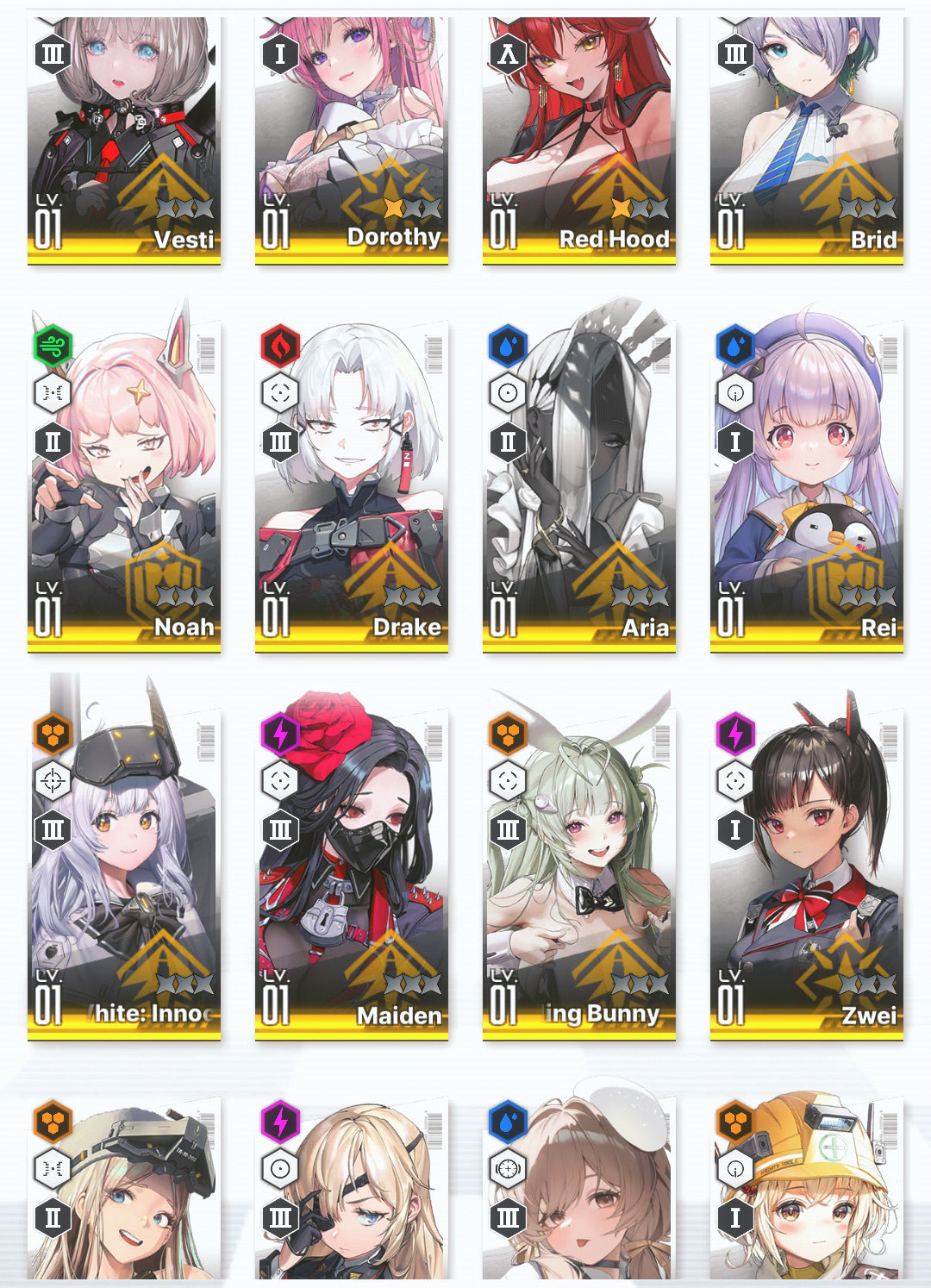 [GLOBAL] GODDESS OF VICTORY NIKKE 18SSR+Pity 2 Dorothy+2 Red Hood+skin+Noah+Bunny Soda+Liter starter account-Mobile Games Starter