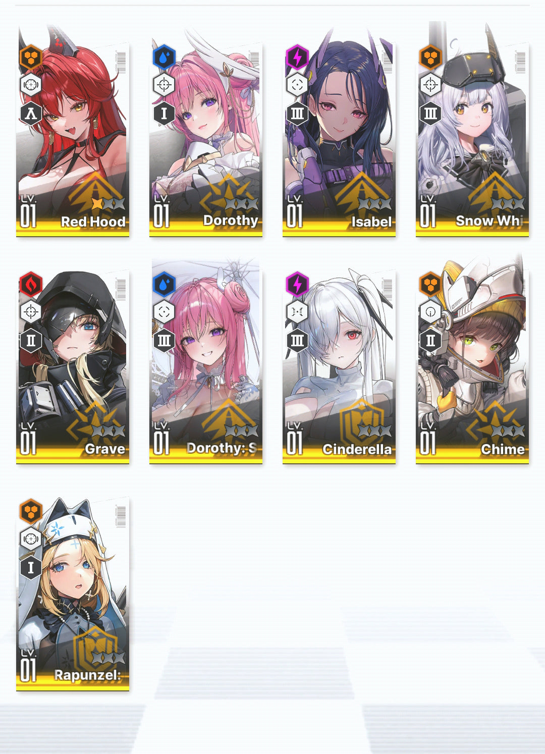 [GLOBAL] GODDESS OF VICTORY NIKKE 19SSR Limited Dorothy: Serendipity+Dorothy+Liter+Red Hood+Skin+Cinderella+Grave+Drake++ starter account-Mobile Games Starter