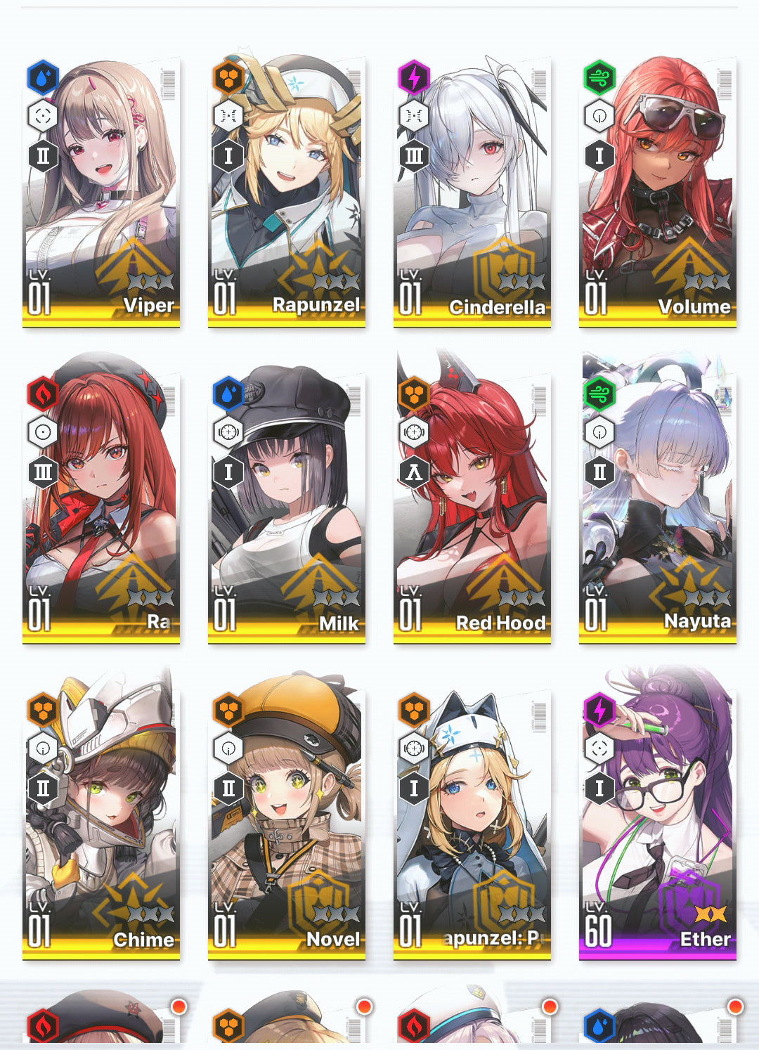 [GLOBAL] GODDESS OF VICTORY NIKKE 19SSR Nayuta+Red Hood+Skin+Cinderella+Grave+Dorothy+Rapi+Skin+Rei++ starter account-Mobile Games Starter