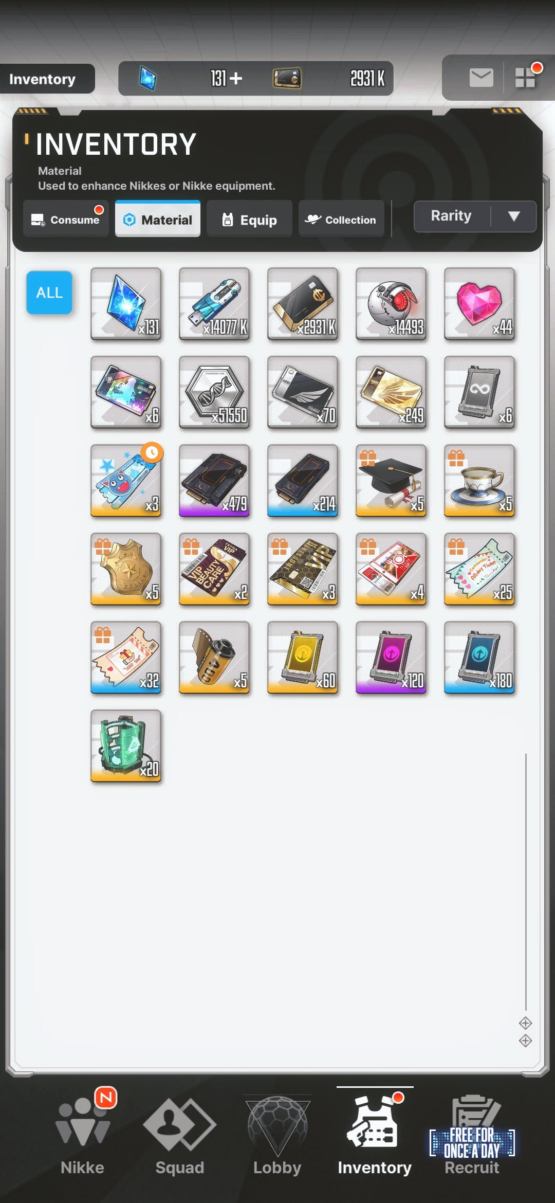 [GLOBAL] GODDESS OF VICTORY NIKKE 19SSR+Pity 2 Modernia+Scarlet Black Shadow+Dorothy+Harran+Noir+Volume++ starter account-Mobile Games Starter