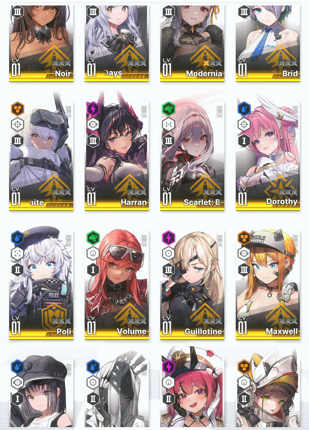 [GLOBAL] GODDESS OF VICTORY NIKKE 19SSR+Pity 2 Modernia+Scarlet Black Shadow+Dorothy+Harran+Noir+Volume++ starter account-Mobile Games Starter