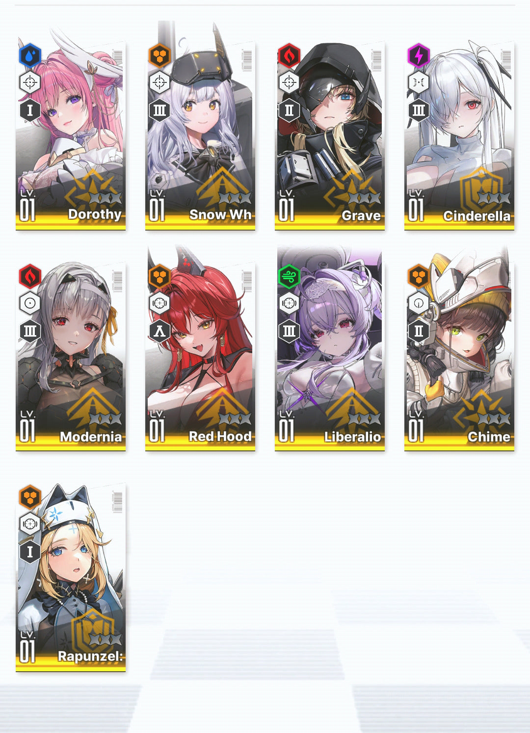 [GLOBAL] GODDESS OF VICTORY NIKKE 20SSR Liberalio+Dorothy+Modernia+Red Hood+Skin+Cinderella+Grave++ starter account-Mobile Games Starter