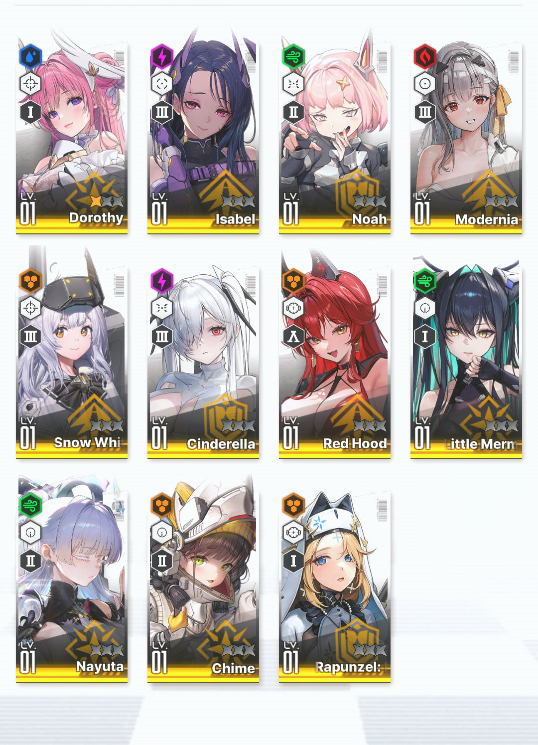 [GLOBAL] GODDESS OF VICTORY NIKKE 21SSR Nayuta+Modernia+skin+Little Mermaid+Dorothy+Red Hood+Skin+Cinderella+Noir+Noah+Volume++ starter account-Mobile Games Starter