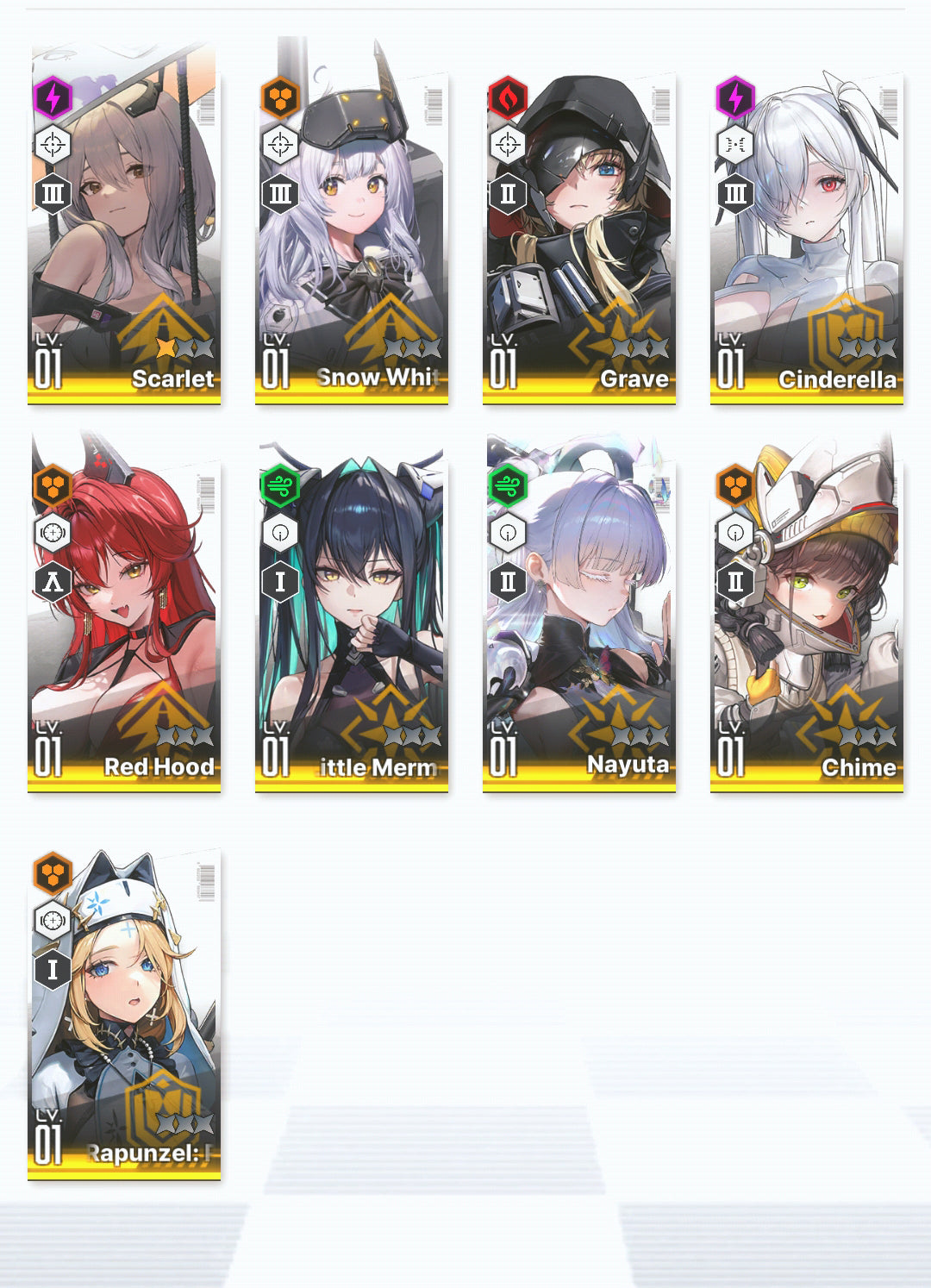 [GLOBAL] GODDESS OF VICTORY NIKKE 19SSR Nayuta+Scarlet+Red Hood+Skin+Cinderella+Grave+Little Mermaid+Sparkling Summer Anis+Helm++ starter account-Mobile Games Starter