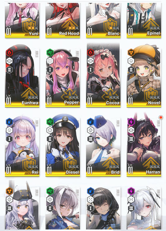[GLOBAL] GODDESS OF VICTORY NIKKE 21SSR Red Hood+Skin+Cinderella+Blanc+Pepper+Cocoa+Yuni+Novel++ starter account-Mobile Games Starter