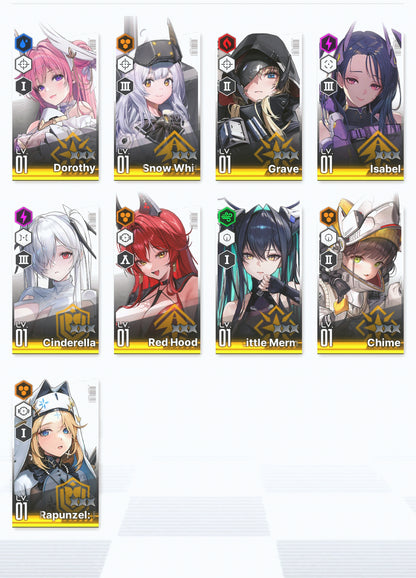 [GLOBAL] GODDESS OF VICTORY NIKKE 22SSR Dorothy+Red Hood+Skin+Cinderella+Grave+Little Mermaid+Liter+Blanc+Yulha+Rei++ starter account-Mobile Games Starter