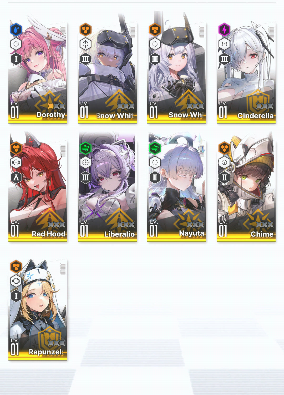 [GLOBAL] GODDESS OF VICTORY NIKKE 22SSR+Pity Liberalio+Nayuta+Dorothy+Red Hood+skin+Cinderella+Soda+Rei++ starter account-Mobile Games Starter