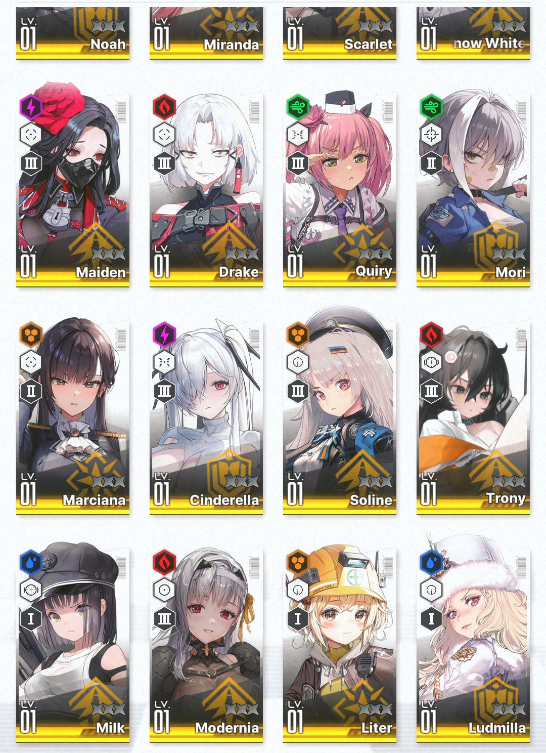 [GLOBAL] GODDESS OF VICTORY NIKKE 25SSR MLB 4x Noir+Modernia+skin+Blanc+Liter+Scarlet+Red Hood+Skin+Cinderella starter account-Mobile Games Starter