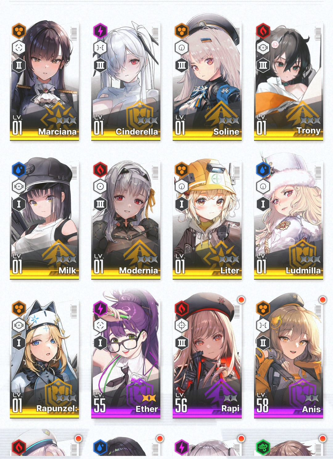 [GLOBAL] GODDESS OF VICTORY NIKKE 25SSR MLB 4x Noir+Modernia+skin+Blanc+Liter+Scarlet+Red Hood+Skin+Cinderella starter account-Mobile Games Starter