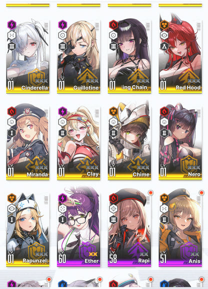 [GLOBAL] GODDESS OF VICTORY NIKKE 25SSR Red Hood+Skin+Cinderella+Grave+Nero+Blanc+Yan+Mihara+Rei++ starter account-Mobile Games Starter