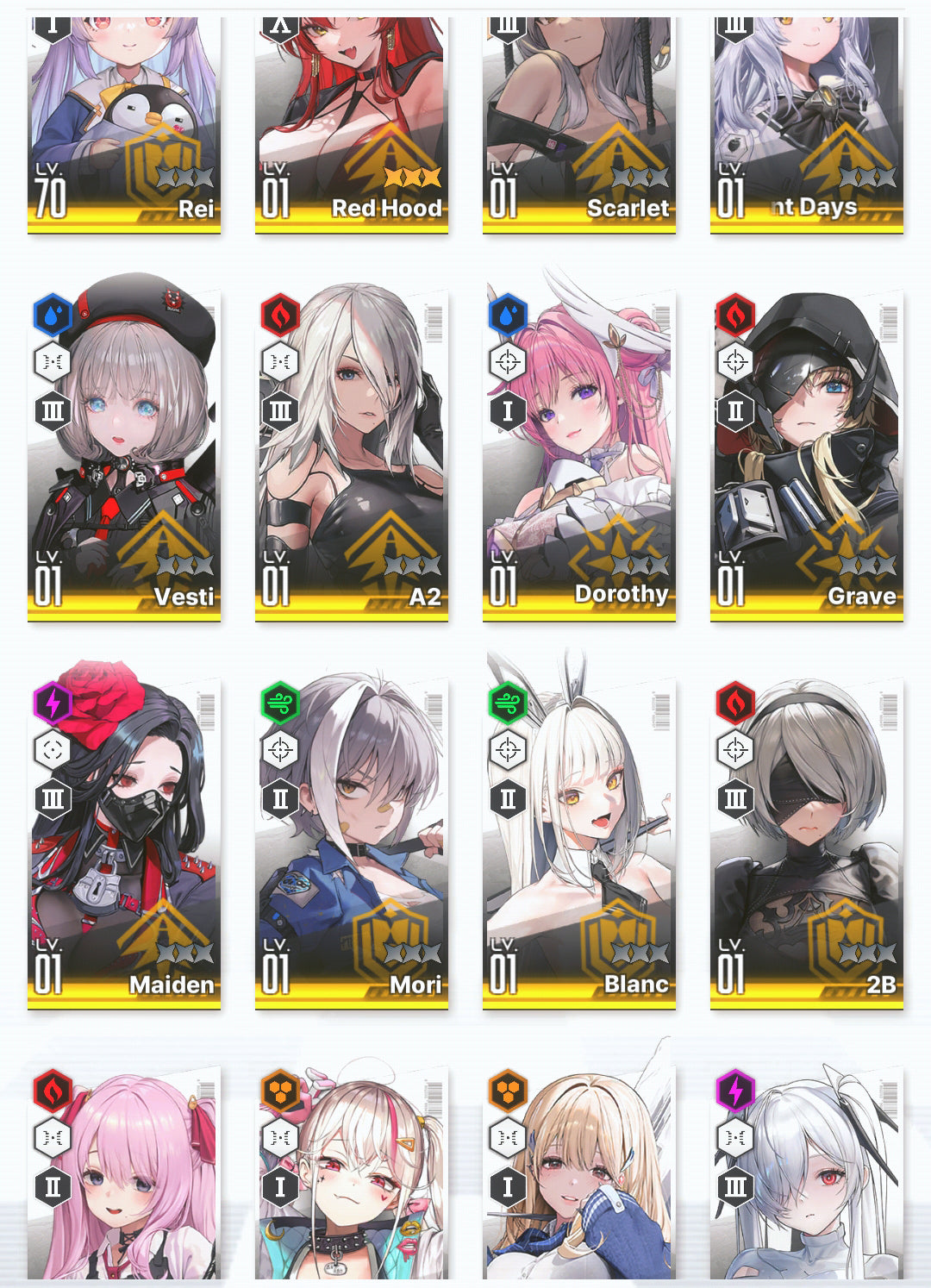 [GLOBAL] GODDESS OF VICTORY NIKKE 26SSR 7Pilgrim MLB 4X Red Hood+Skin+2B+A2+Skin+Scarlet+Nayuta+Cinderella+Grave+Dorothy+Little Mermaid+ starter account-Mobile Games Starter