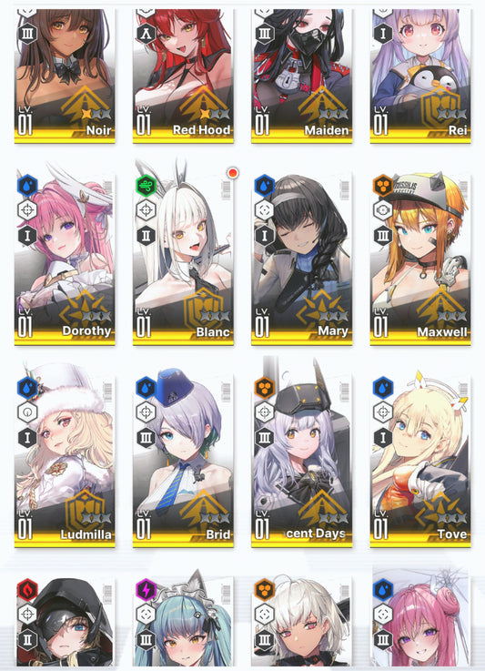 [GLOBAL] GODDESS OF VICTORY NIKKE 29SSR 2 Red Hood+Skin+Cinderella+Grave+Little Mermaid+Limited Dorothy: Serendipity+Dorothy+Modernia+Mihara+2 Noir+Blanc++ starter account-Mobile Games Starter