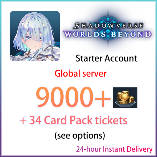 [GLOBAL] [INSTANT] 9000 Rupies + Card Pack Tickets | Shadowverse: Worlds Beyond Starter Account (see options)-Mobile Games Starter