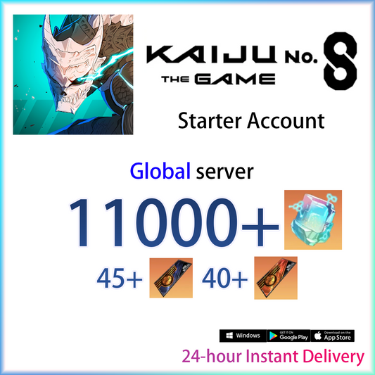 [GLOBAL] [INSTANT] 11000+ Crystals | Kaiju No. 8 The Game Starter Account (see options)-Mobile Games Starter