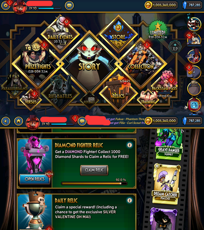 [GLOBAL] [INSTANT] 13000~130000 Relics + Coins | Skullgirls Account (see options)-Mobile Games Starter