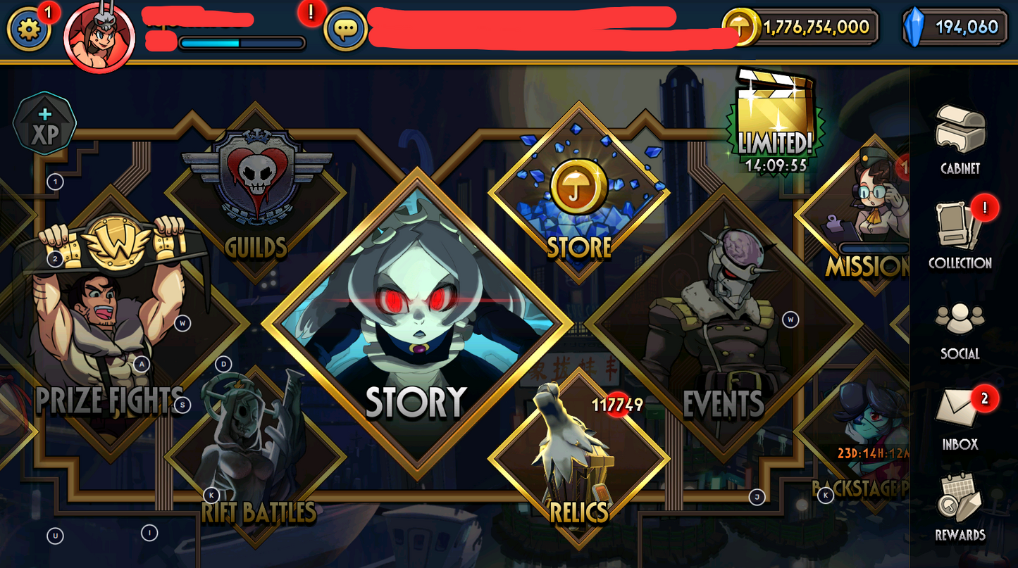 [GLOBAL] [INSTANT] 13000~130000 Relics + Coins | Skullgirls Account (see options)-Mobile Games Starter