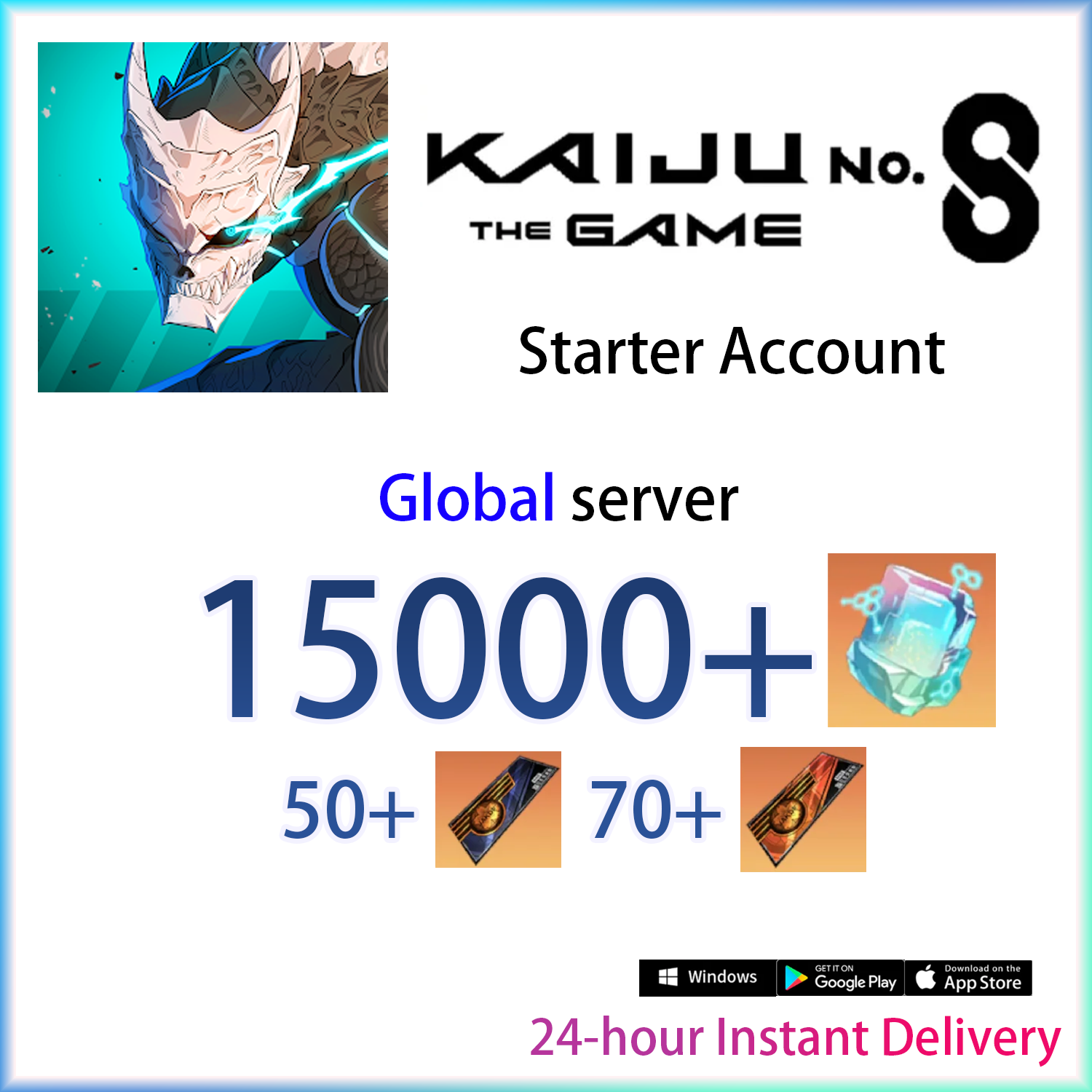 [GLOBAL] [INSTANT] 15000+ Crystals | Kaiju No. 8 The Game Starter Account (see options)-Mobile Games Starter