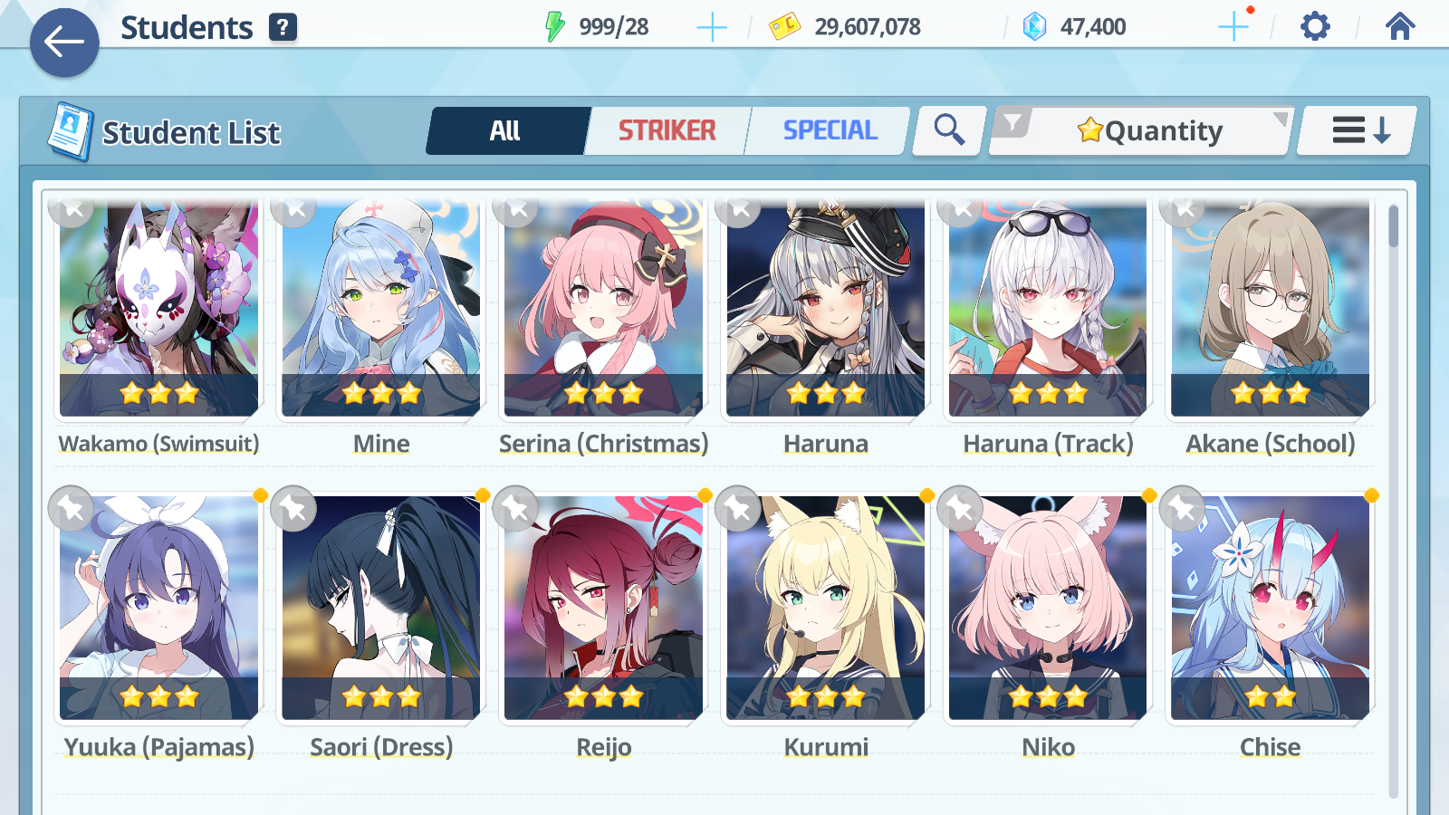 [GLOBAL] [INSTANT] 2 limited Niko + Kurumi + 47000 Pyroxene gems Blue Archive Starter Account-Mobile Games Starter
